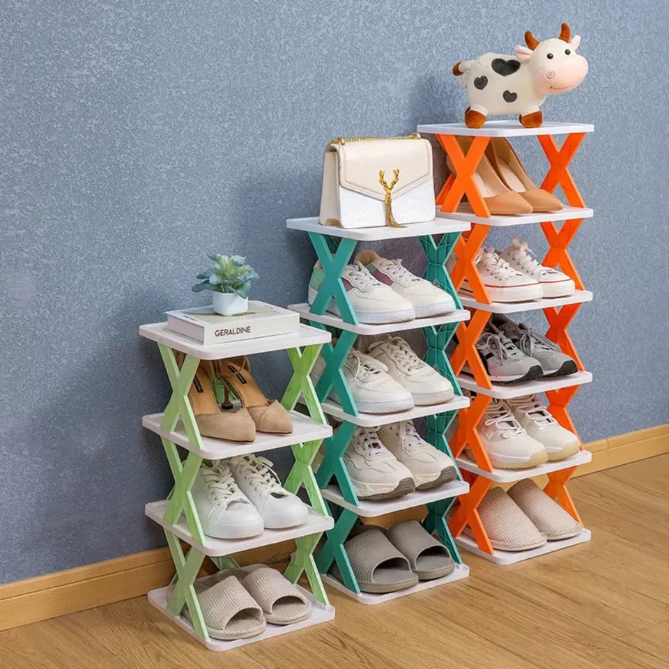 Multilayer Folding Zigzag Shoe Rack