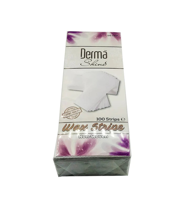 DERMA SHINE WAX STRIPS – NON-WOVEN – 100 STRIPS PACK