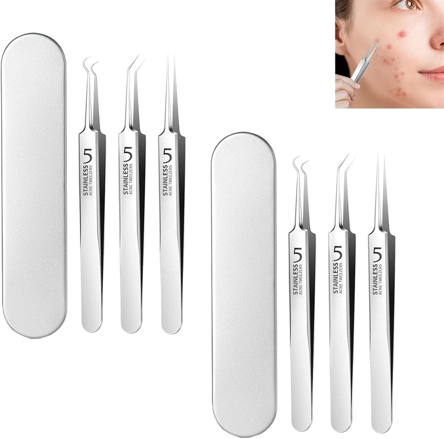 Professional Facial Blackhead Remover Tweezers