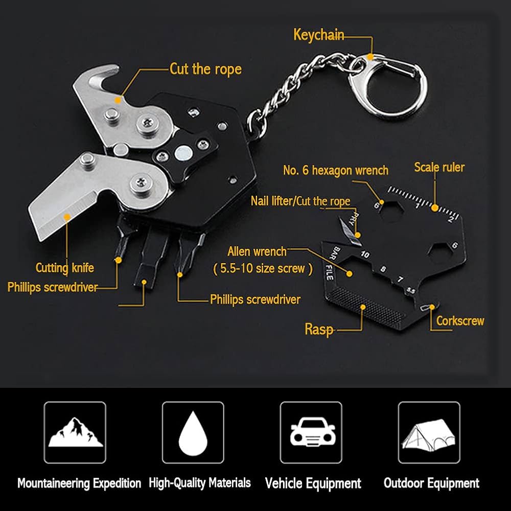 14 IN 1 Multifunctional Edc Keychain