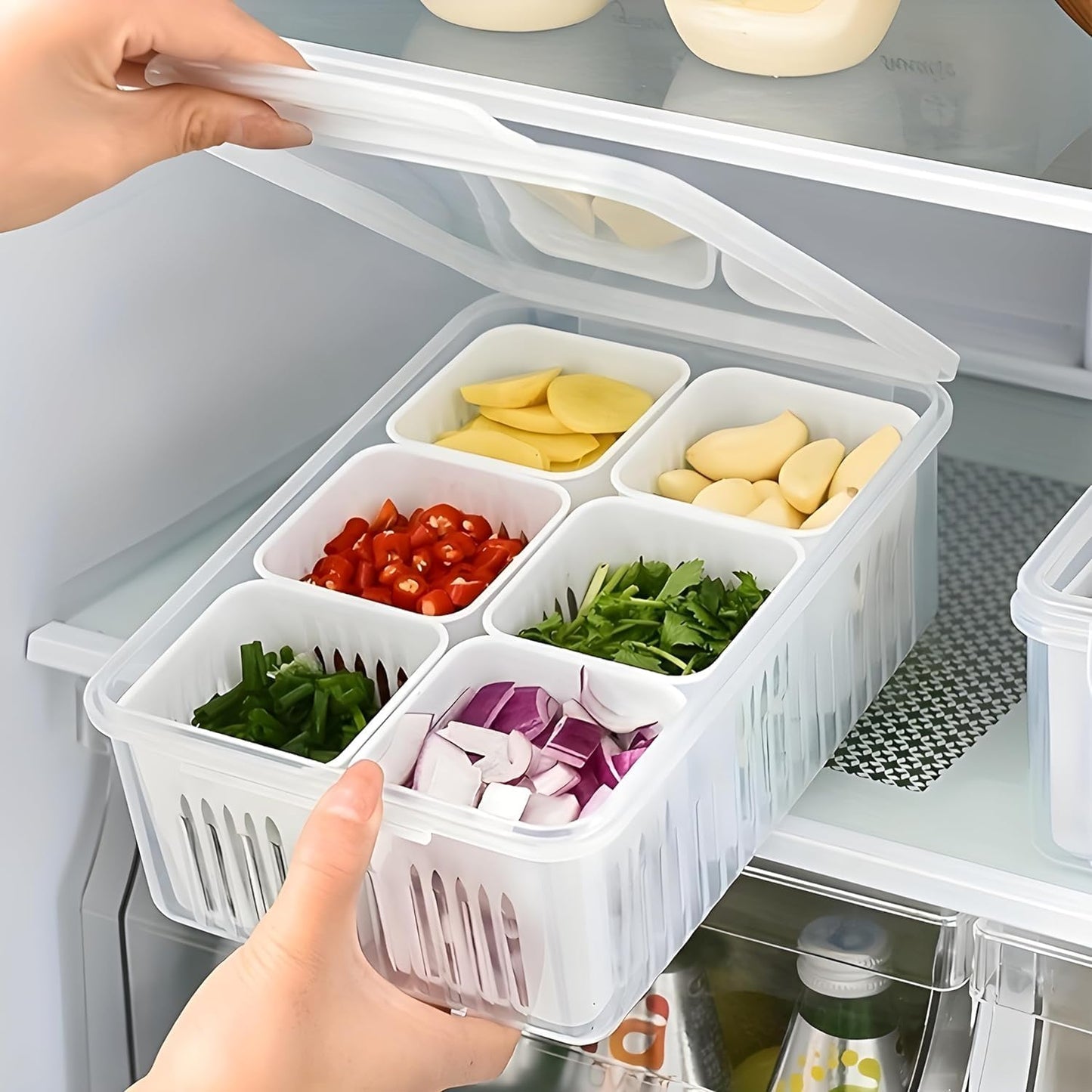 6 GRIDS REFRIGERATOR STORAGE BOX