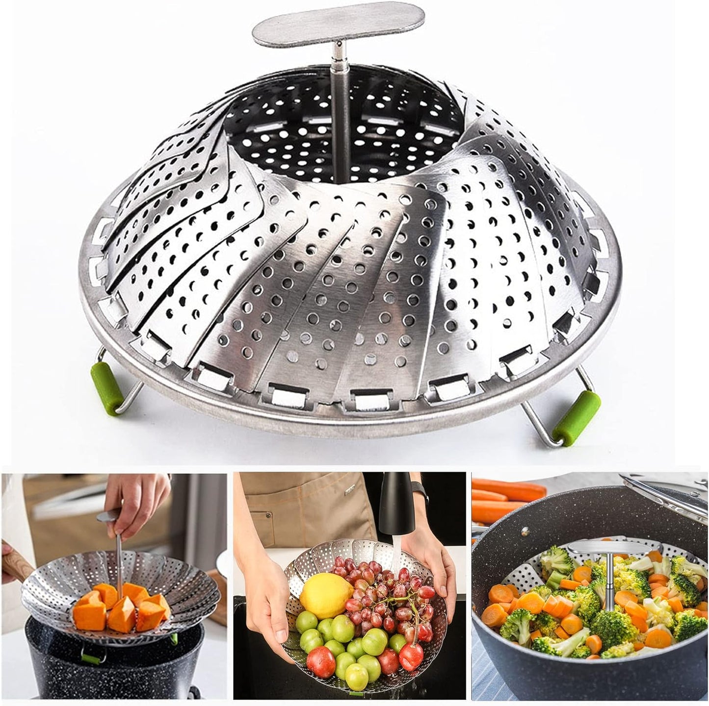 Stainless Steel Folding Dish Steamer Basket