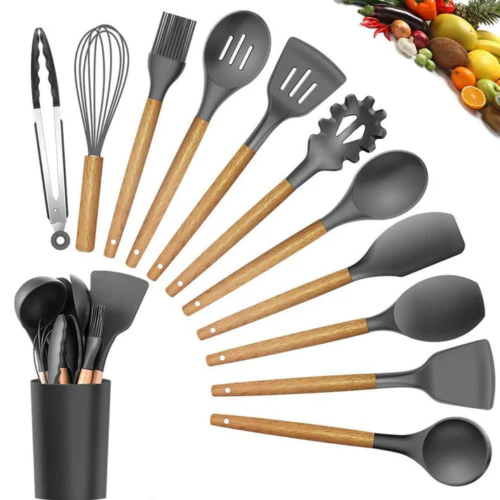 12 Pcs Silicone Kitchenware Set