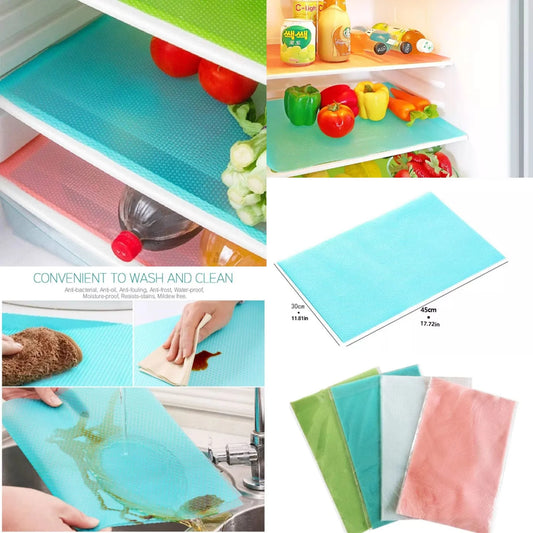 4PCs/Set Waterproof Antibacterial Antifouling Fridge Mats