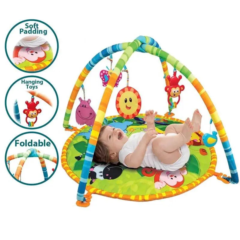 Baby play mat with hanging toys