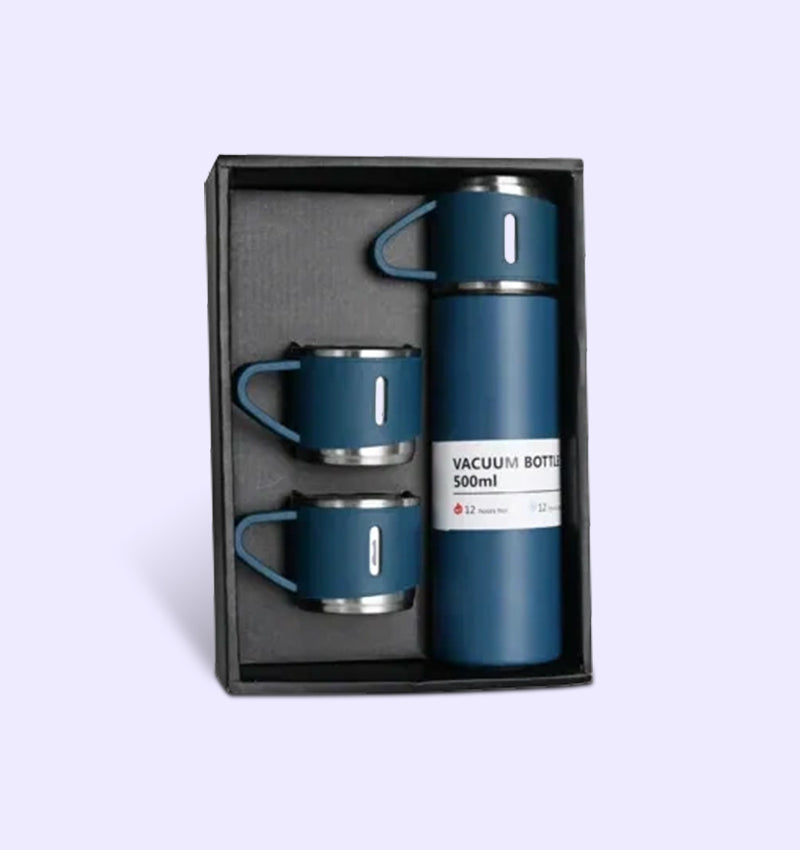 Vacuum Flask Set with 3 Cups