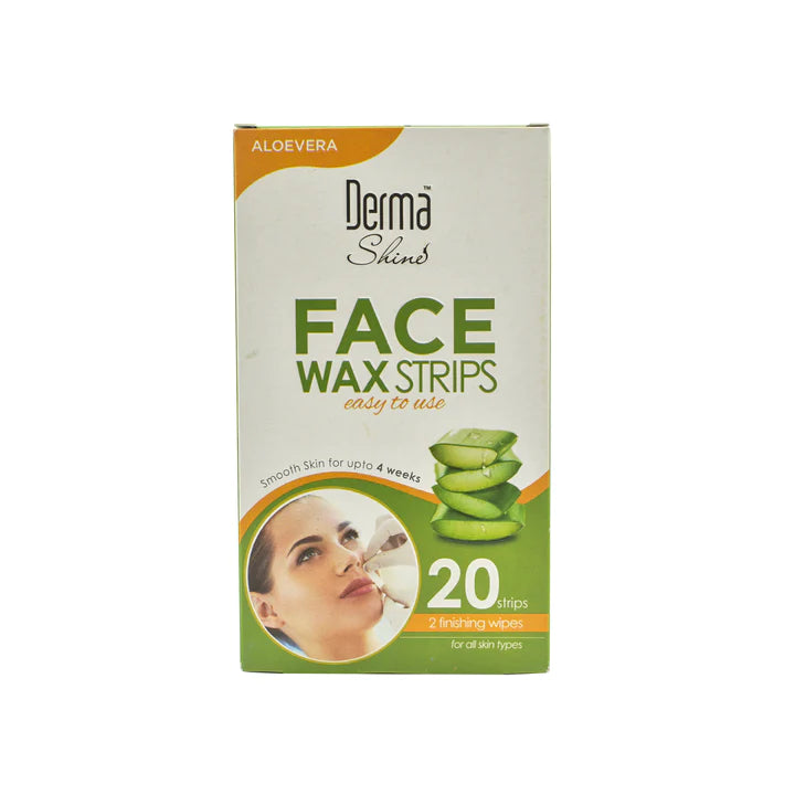 DERMA SHINE ALOE VERA FACE WAX STRIPS