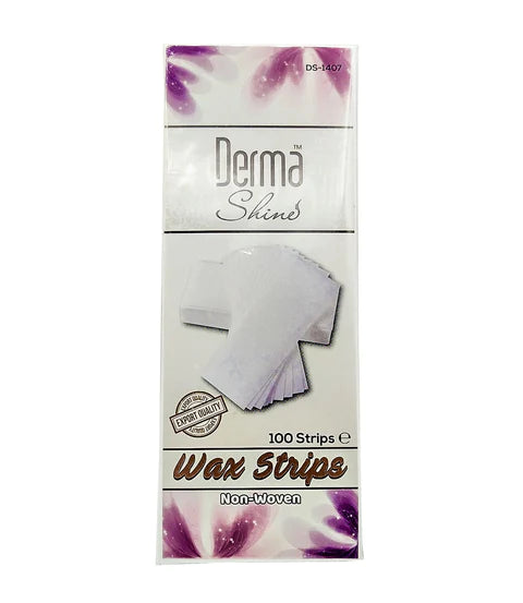 DERMA SHINE WAX STRIPS – NON-WOVEN – 100 STRIPS PACK