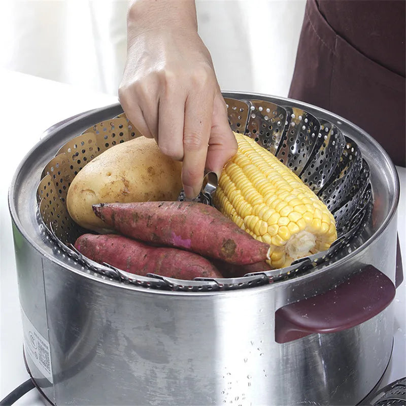 Stainless Steel Folding Dish Steamer Basket