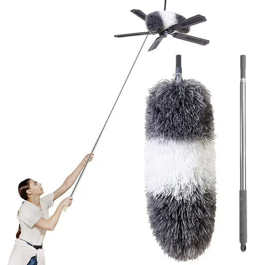 Feather Duster with Extendible Pole & Bendable Head