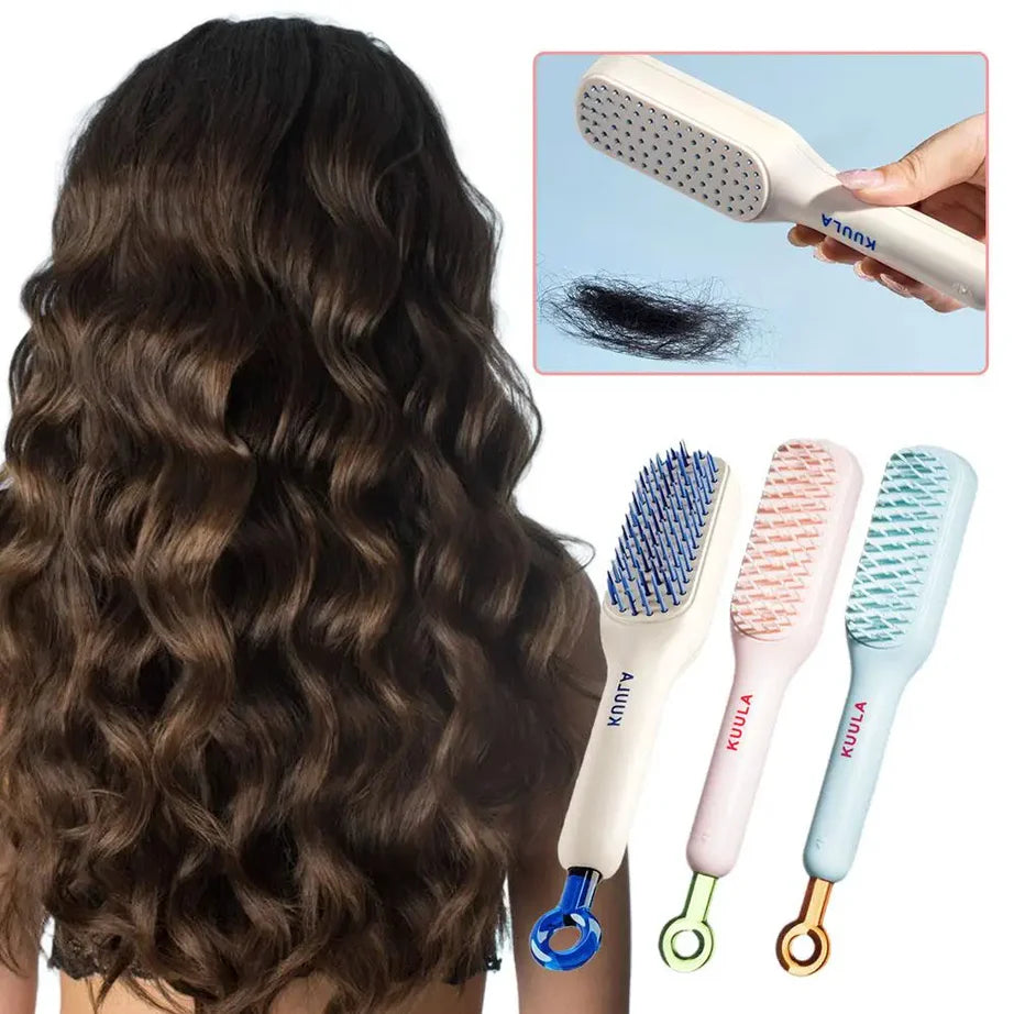 Self Cleaning Magic Retractable Hair Brush