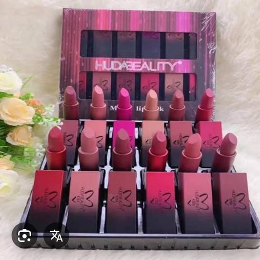 Huda Beauty Matte Lipsticks 12 in 1 pack