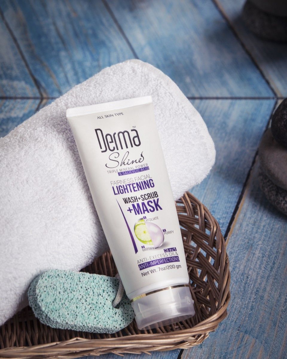 Derma Shine-3 in 1 Lightening Wash+Scrub+Mask - 200ml