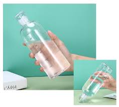 Transparent With Time Scale Water Bottle