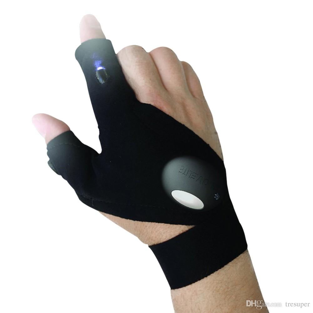 LED Fishing Gloves Half Finger